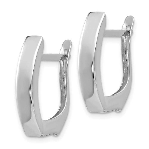 Image of 20mm 14K White Gold Polished Hinged Post Earrings