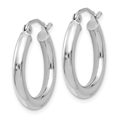 Image of 20mm 14K White Gold Polished Hoop Earrings 95H