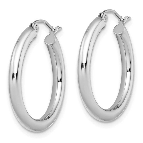 Image of 26mm 14K White Gold Polished Hoop Earrings 96H