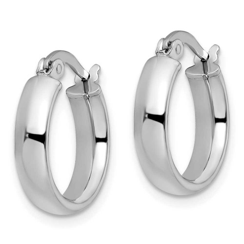 Image of 17.5mm 14K White Gold Polished Hoop Earrings LE1340