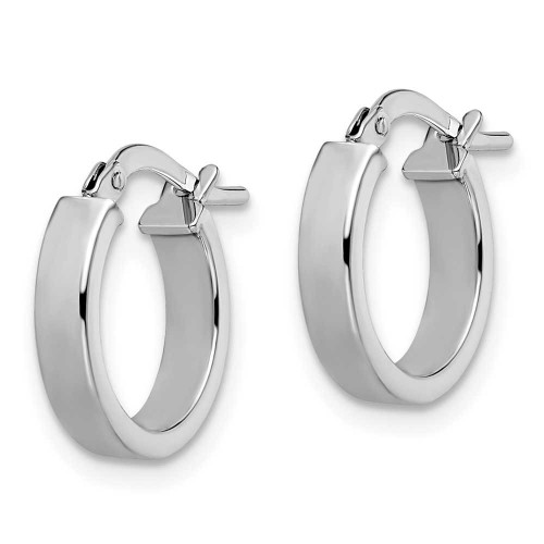 Image of 15mm 14K White Gold Polished Hoop Earrings LE1345