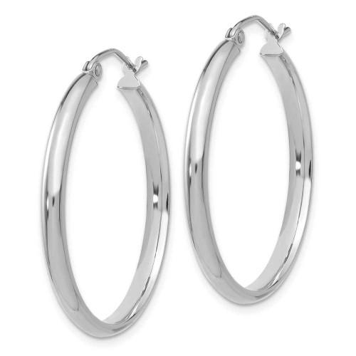 Image of 30mm 14K White Gold Polished Hoop Earrings TC651