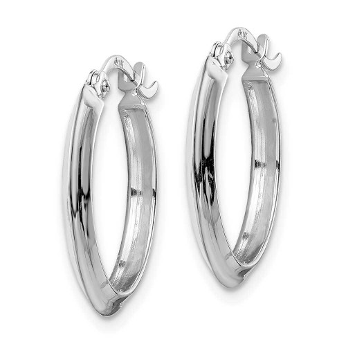 Image of 19.5mm 14K White Gold Polished Hoop Earrings TF1629W