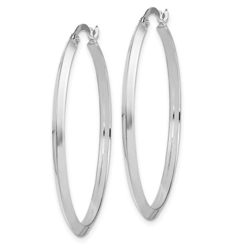 Image of 39.25mm 14K White Gold Polished Hoop Earrings TF1632W
