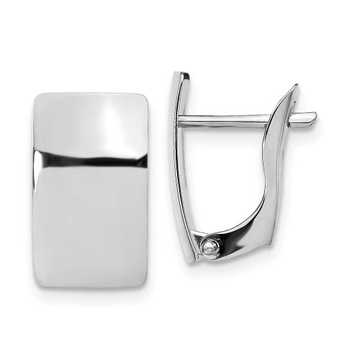 Image of 15mm 14K White Gold Polished Huggie Earrings LE1945W