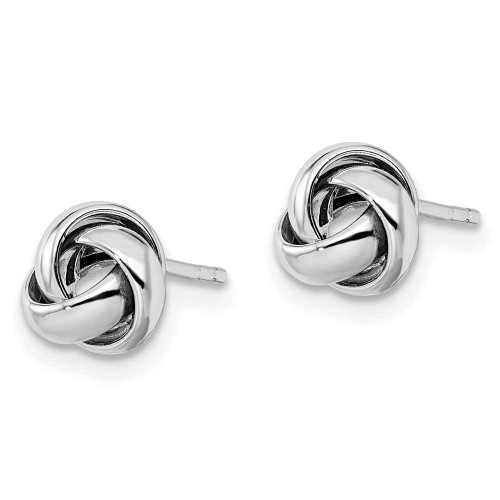 Image of 8mm 14K White Gold Polished Love Knot Stud Post Earrings LE627