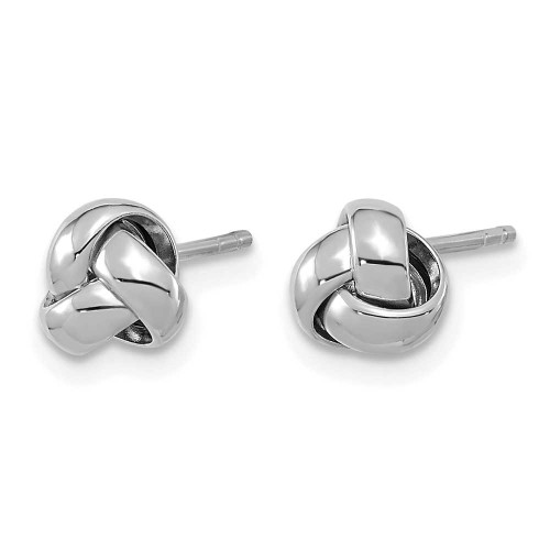 Image of 6.5mm 14K White Gold Polished Love Knot Stud Post Earrings TL1046W