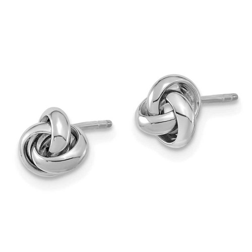 Image of 6.8mm 14K White Gold Polished Love Knot Stud Post Earrings TL1047W