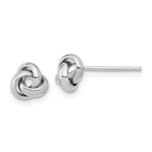 Image of 6.8mm 14K White Gold Polished Love Knot Stud Post Earrings TL1047W