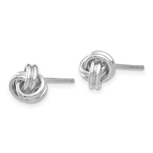 Image of 7mm 14K White Gold Polished Love Knot Stud Post Earrings TM705W