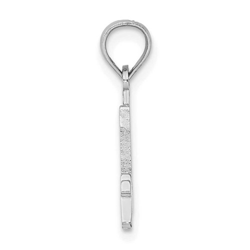 Image of 14K White Gold Polished Number 4 Pendant