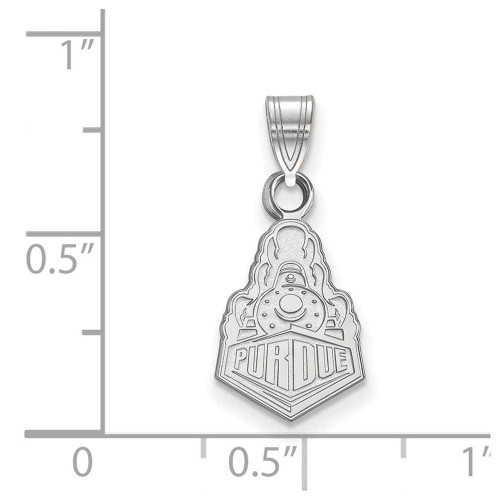 Image of 14K White Gold Purdue Small Pendant by LogoArt (4W037PU)