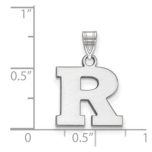 Image of 14K White Gold Rutgers Small Pendant by LogoArt