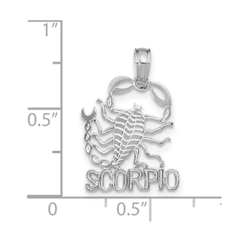Image of 14K White Gold SCORPIO Pendant