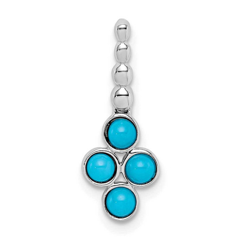 Image of 14K White Gold Simulated Turquoise Pendant