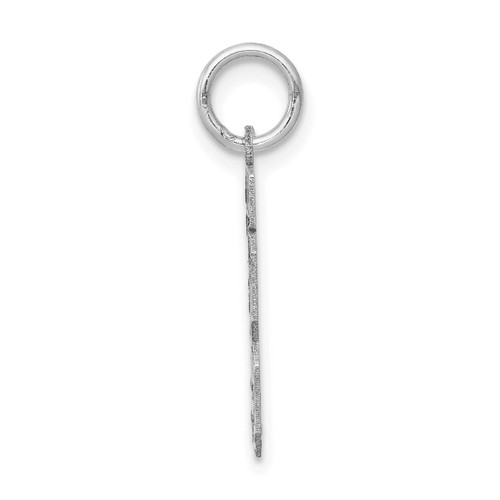 Image of 14K White Gold Small Satin Number 13 Charm