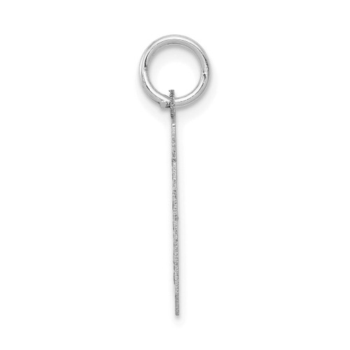 Image of 14K White Gold Small Satin Number 30 Charm