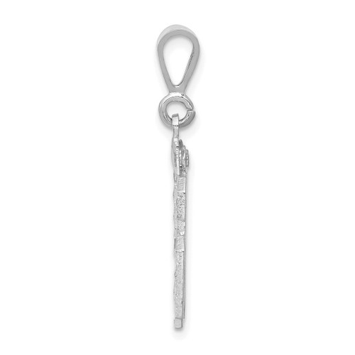 Image of 14K White Gold Small Shiny-Cut Number 96 Charm