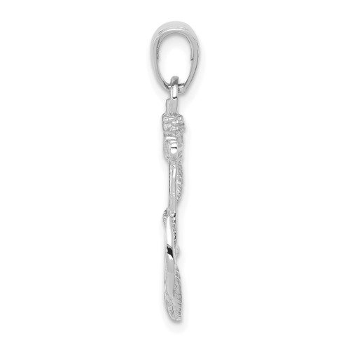 Image of 14K White Gold Solid Polished Anchor Pendant