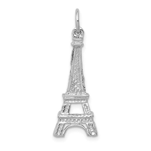 Image of 14K White Gold Solid Polished Eiffel Tower Charm
