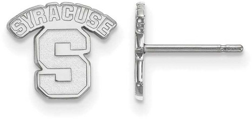 Image of 14K White Gold Syracuse University X-Small Post Earrings by LogoArt