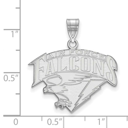 Image of 14K White Gold United States Air Force Academy Large Pendant by LogoArt 4W017USA