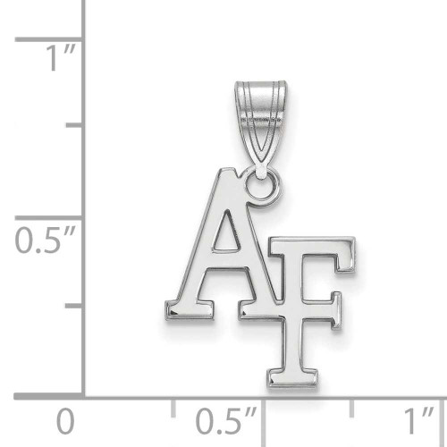 Image of 14K White Gold United States Air Force Academy Medium Pendant LogoArt (4W003USA)