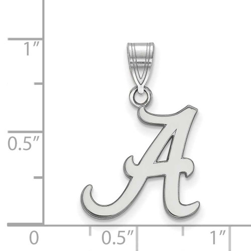 Image of 14K White Gold University of Alabama Medium Pendant by LogoArt (4W003UAL)
