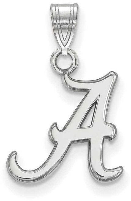 Image of 14K White Gold University of Alabama Small Pendant by LogoArt (4W002UAL)