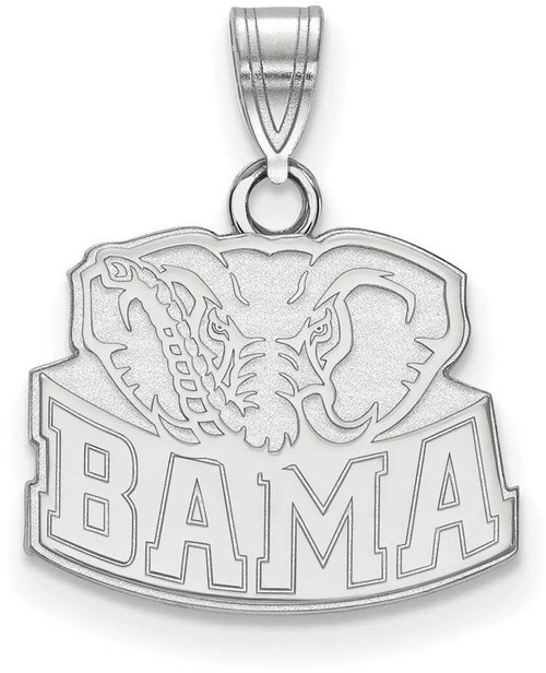 Image of 14K White Gold University of Alabama Small Pendant by LogoArt (4W074UAL)