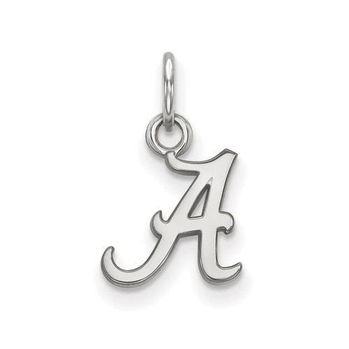 14K White Gold University of Alabama X-Small Pendant by LogoArt (4W001UAL)