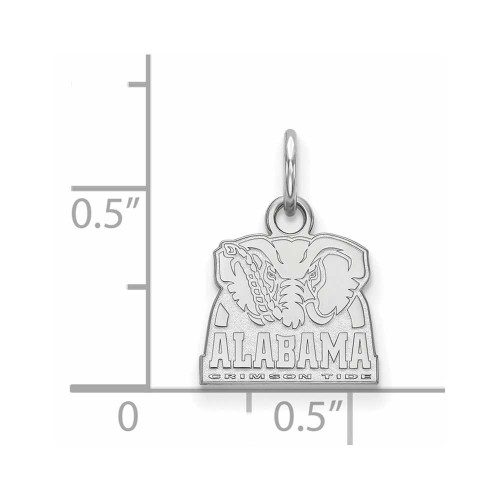 Image of 14K White Gold University of Alabama X-Small Pendant by LogoArt (4W060UAL)