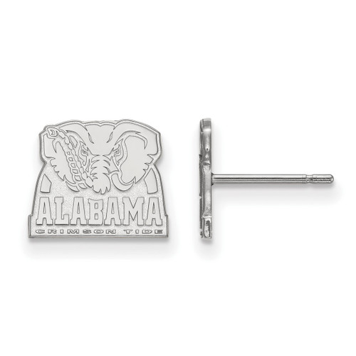 14K White Gold University of Alabama X-Small Post Earrings by LogoArt (4W066UAL)