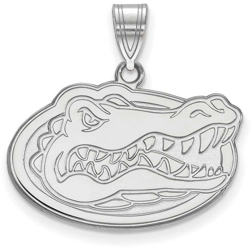 Image of 14K White Gold University of Florida Medium Pendant by LogoArt (4W003UFL)