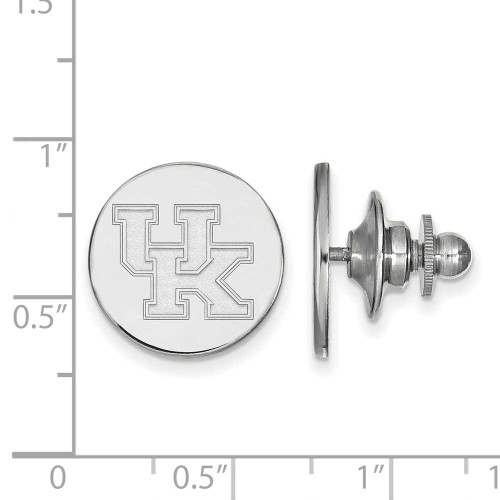 Image of 14K White Gold University of Kentucky Lapel Pin by LogoArt