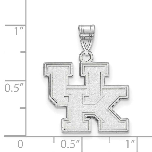 Image of 14K White Gold University of Kentucky Medium Pendant by LogoArt (4W003UK)