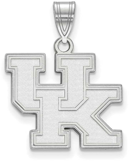 Image of 14K White Gold University of Kentucky Medium Pendant by LogoArt (4W003UK)