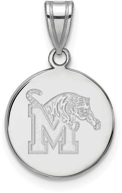 Image of 14K White Gold University of Memphis Medium Pendant by LogoArt (4W032UMP)