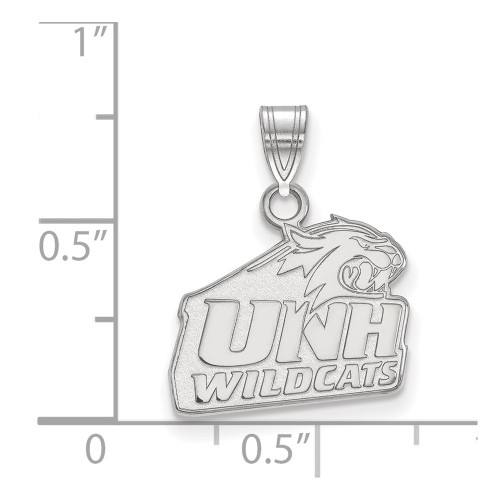 14K White Gold University of New Hampshire Small Pendant by LogoArt (4W002UNH)