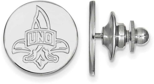 Image of 14K White Gold University of New Orleans Lapel Pin by LogoArt