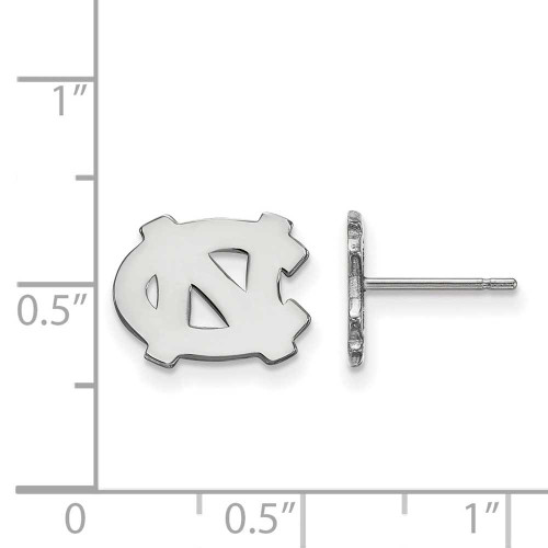 Image of 14K White Gold University of North Carolina X-Small Post Earrings by LogoArt