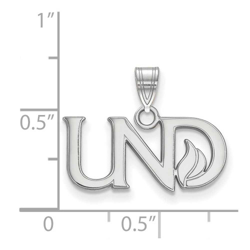 Image of 14K White Gold University of North Dakota Small Pendant by LogoArt (4W026UNOD)