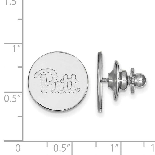 Image of 14K White Gold University of Pittsburgh Lapel Pin by LogoArt (4W072UPI)
