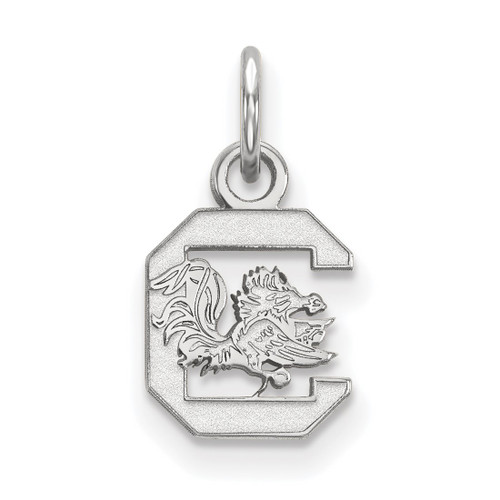 14K White Gold University of South Carolina X-Small Pendant by LogoArt 4W001USO