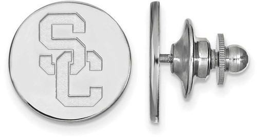 Image of 14K White Gold University of Southern California Tie Tac by LogoArt (4W010USC)