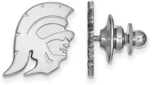 Image of 14K White Gold University of Southern California Tie Tac by LogoArt (4W027USC)