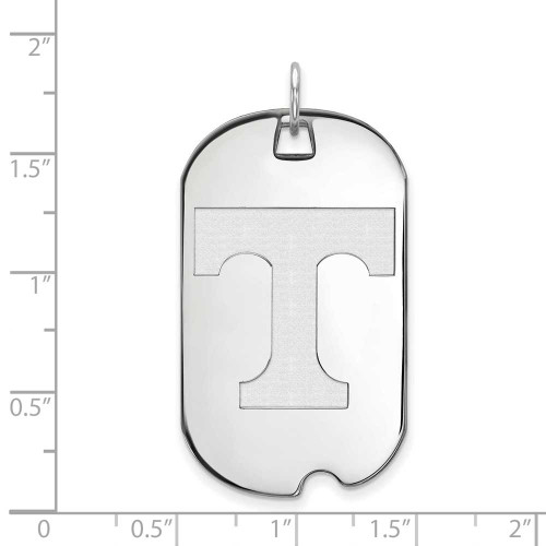 Image of 14K White Gold University of Tennessee Large Dog Tag by LogoArt
