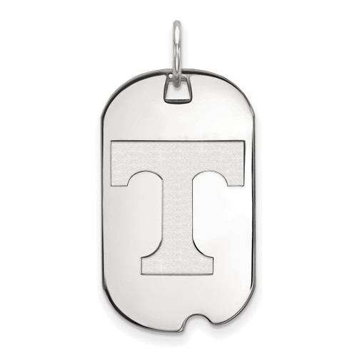 14K White Gold University of Tennessee Small Dog Tag by LogoArt