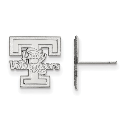 14K White Gold University of Tennessee Small Post Earrings by LogoArt (4W050UTN)
