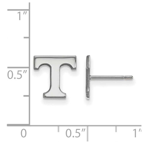 Image of 14K White Gold University of Tennessee X-Small Post Earrings by LogoArt 4W008UTN